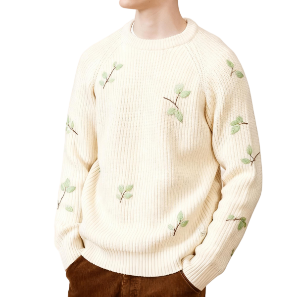 Men's Solid Knit Cashmere Fashion Pullover Sweater Top