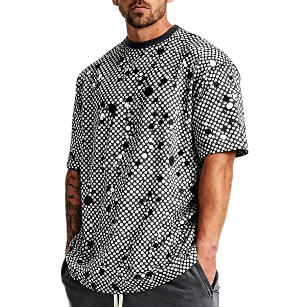 Men's Loose Fit Regular Sleeve Heavyweight Organic Cotton Digital Print T-shirt