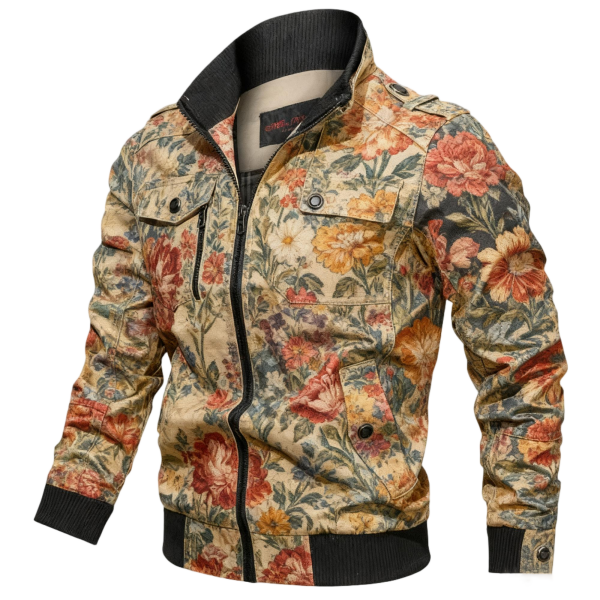 New men’s casual flight jacket (stand-up collar)