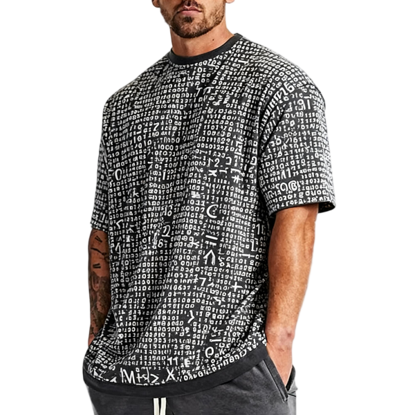 Men's Organic Cotton Heavyweight Loose Fit Regular Sleeve Digital Print Tee
