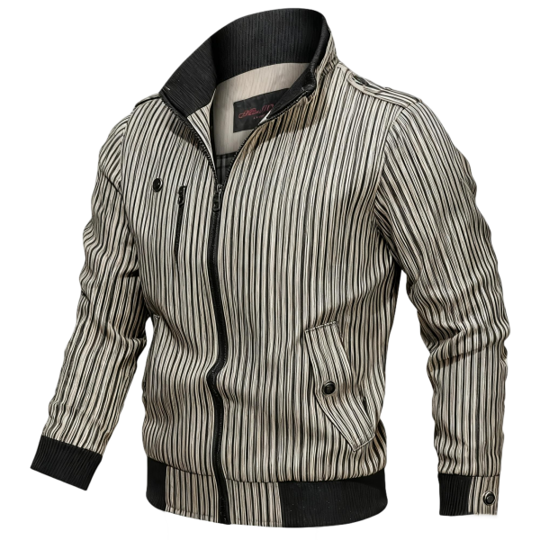 Men’s cotton zip-up stand-up collar jacket