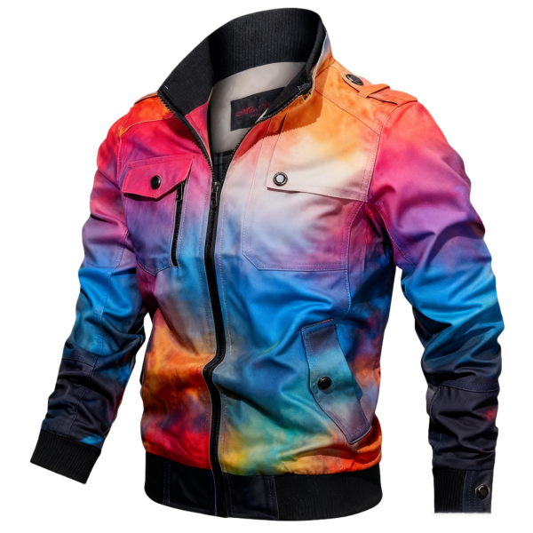 Men’s new cotton stand-up collar flight jacket