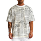 Organic Cotton Heavyweight Men's Digital Print Loose Fit Regular Sleeve T-shirt