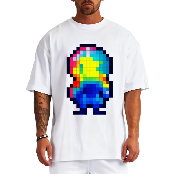 100% Organic Cotton Heavyweight Men's Digital Print Loose Fit T-shirt