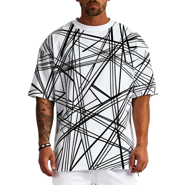 Men's 100% Organic Cotton Heavyweight Digital Print Loose Fit Tee
